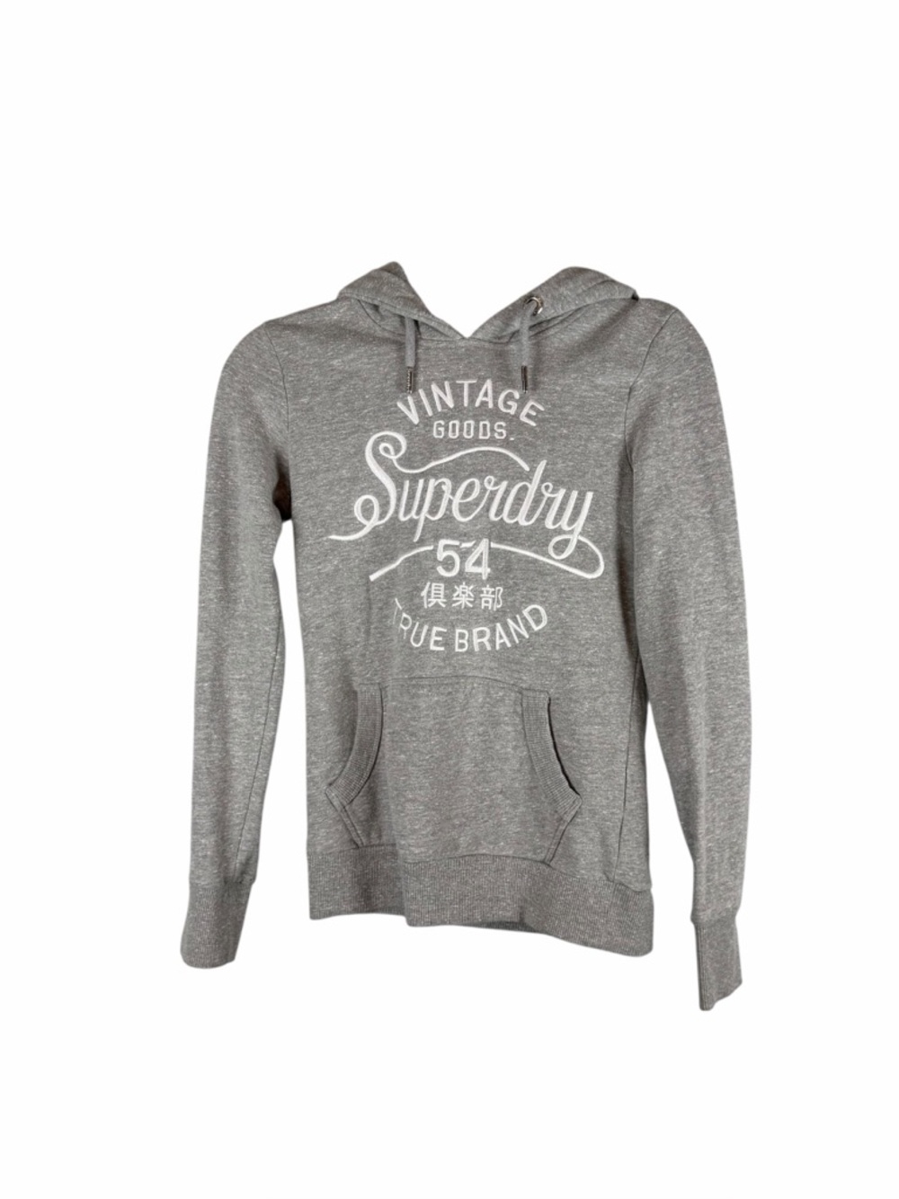 Superdry Vintage Goods Gray Graphic Hoodie US 4